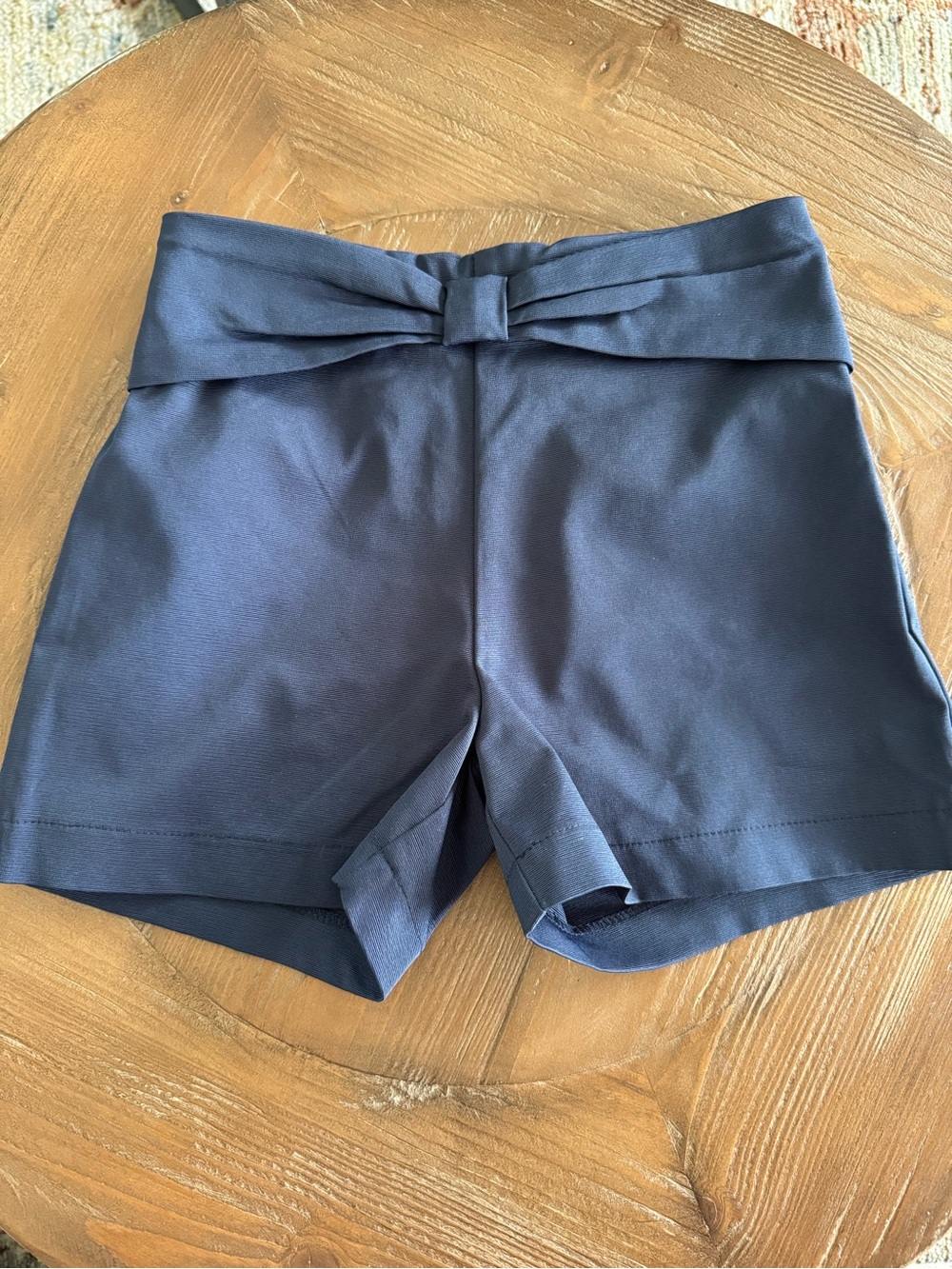 Mayoral Navy High-Waist Shorts with Front Bow Sz 8 NEW